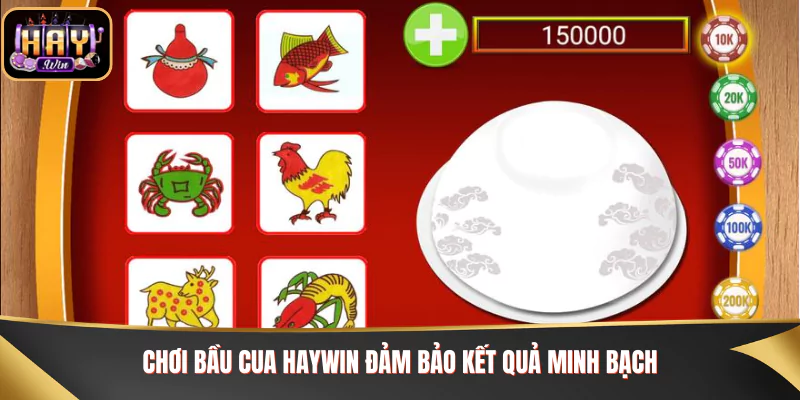 Chơi bầu cua Haywin đảm bảo kết quả minh bạch