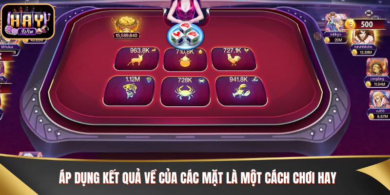 Áp dụng kết quả về của các mặt là một cách chơi hay